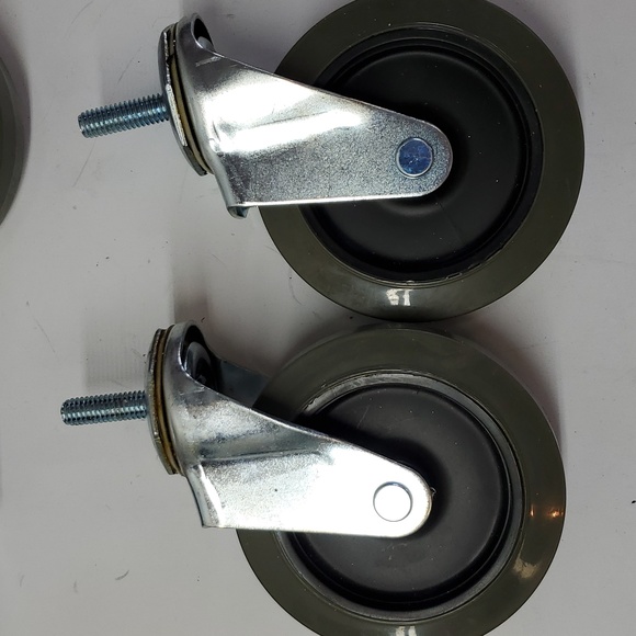 HDX 4 in 4-Piece Swivel Casters with Bumpers - Picture 3 of 6